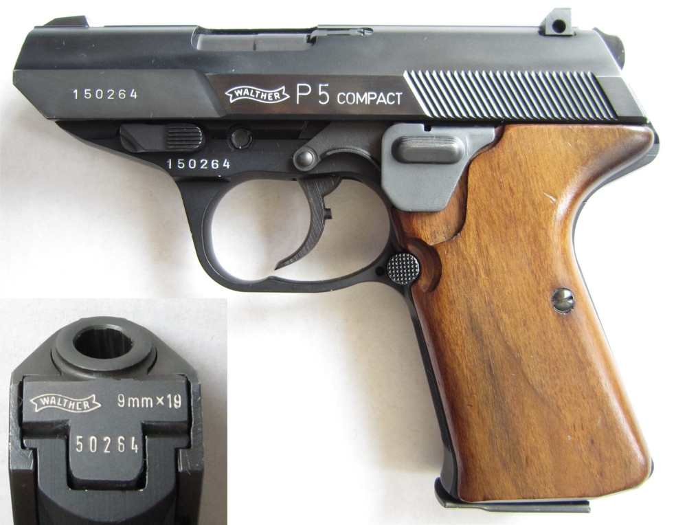 Walther P5 compact with magazine thumb release
